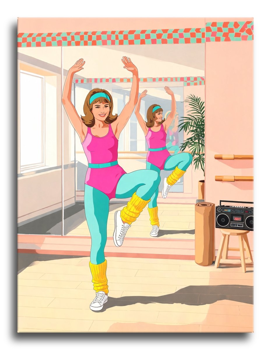 Magenta Aerobics Pose - Escape by Numbers