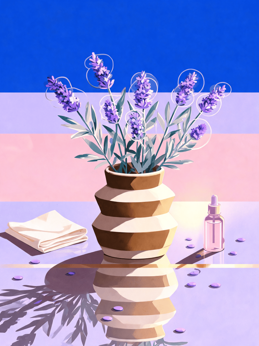 Modernist Lavender Jar - Escape by Numbers