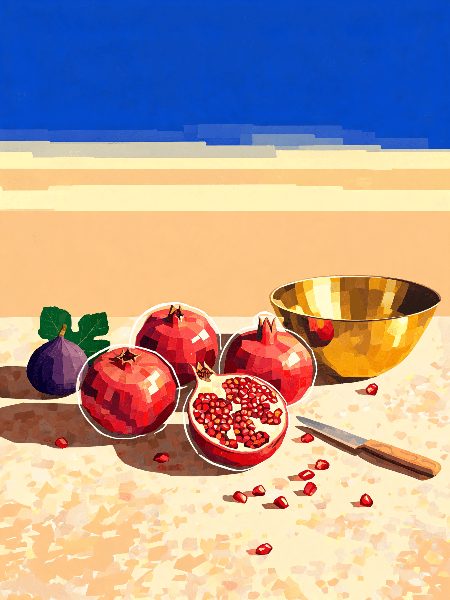 Modernist Pomegranate Still - Escape by Numbers