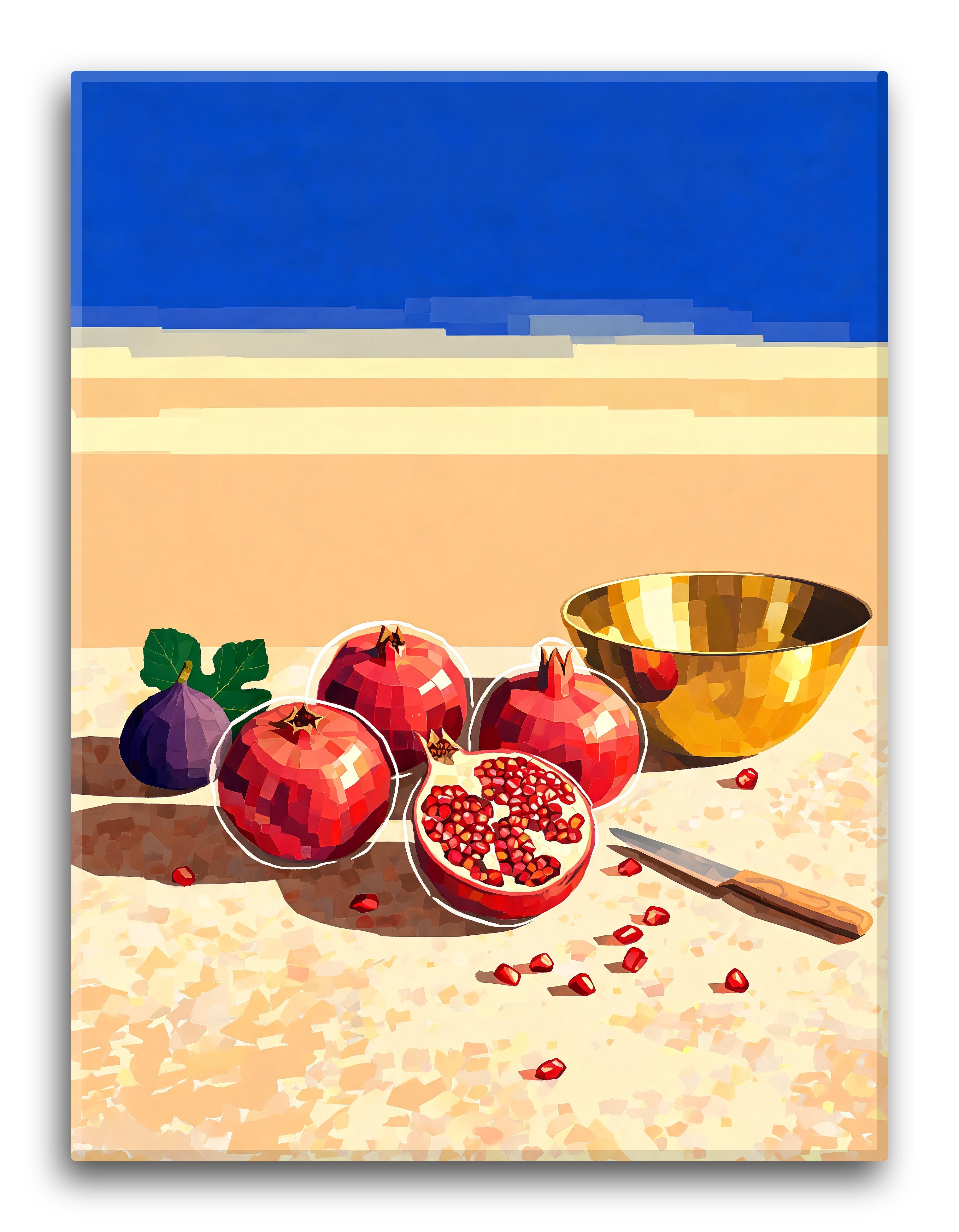 Modernist Pomegranate Still