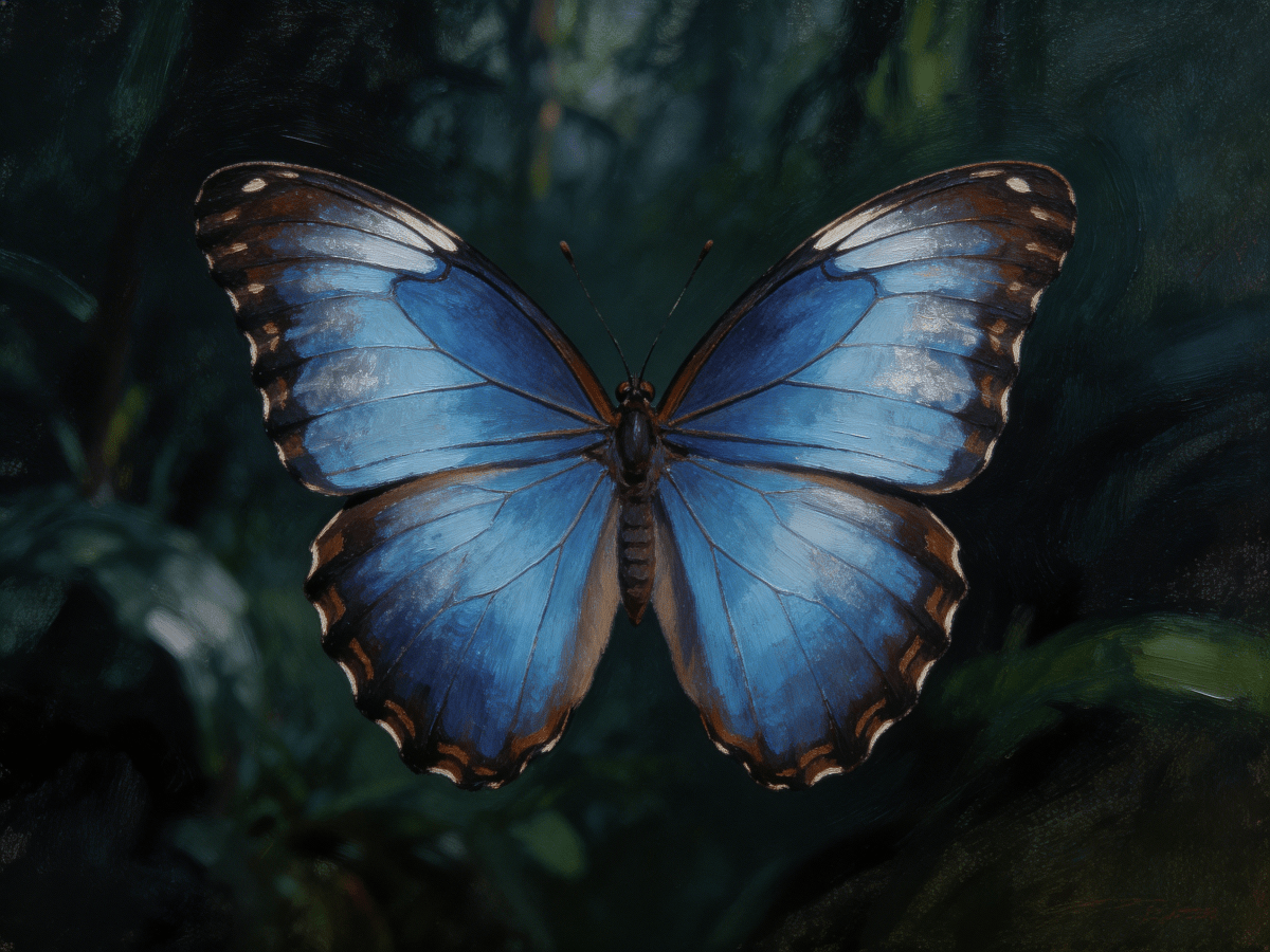 Morpho Cypris Butterfly - Escape by Numbers