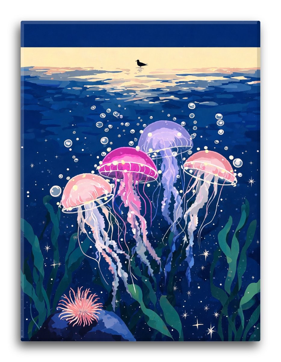 Mosaic Jellyfish Drift - Escape by Numbers