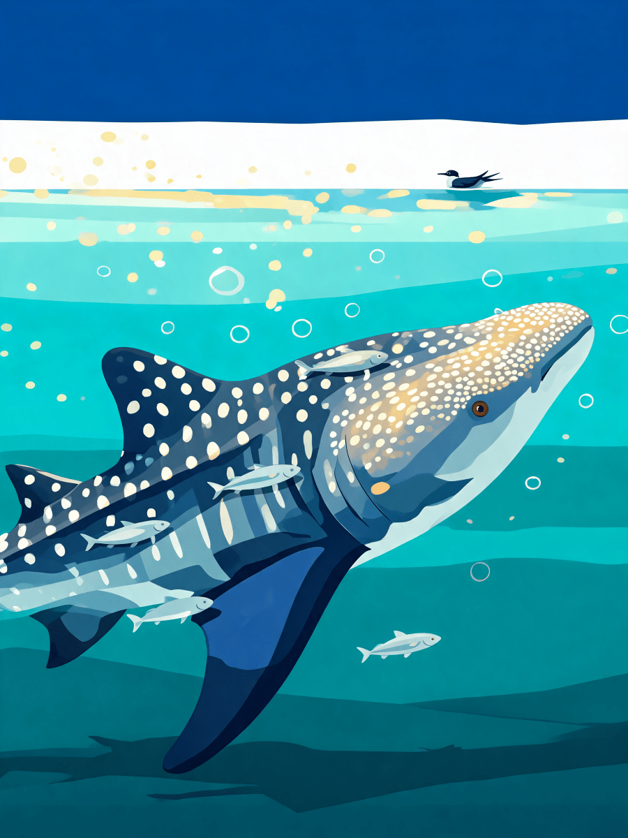 Mosaic Whale Shark Glide - Escape by Numbers