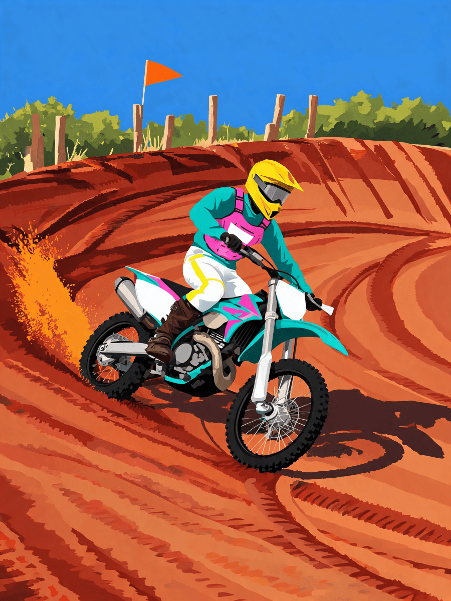 Motocross Berm Carve - Escape by Numbers