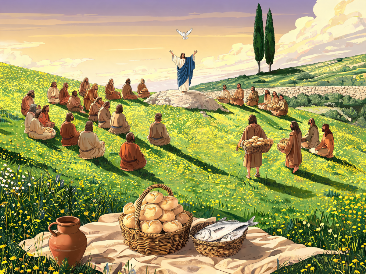 Multitude Seated On Grass - Escape by Numbers