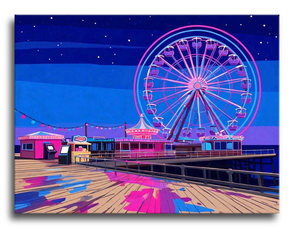 Neon Boardwalk Wheel - Escape by Numbers