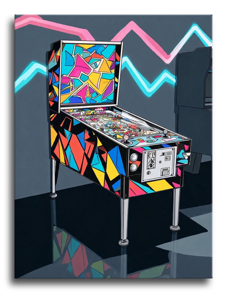 Neon Pinball Cabinet - Escape by Numbers