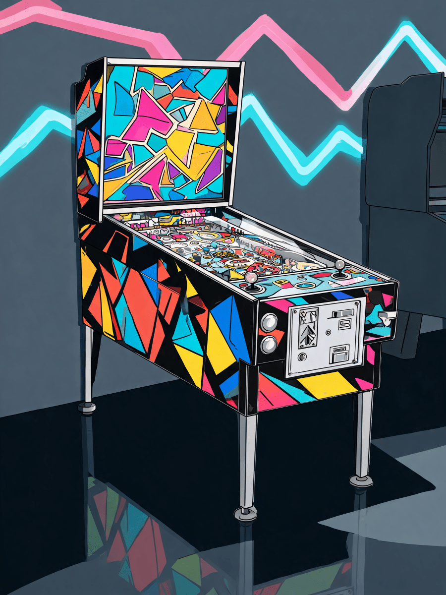 Neon Pinball Cabinet - Escape by Numbers