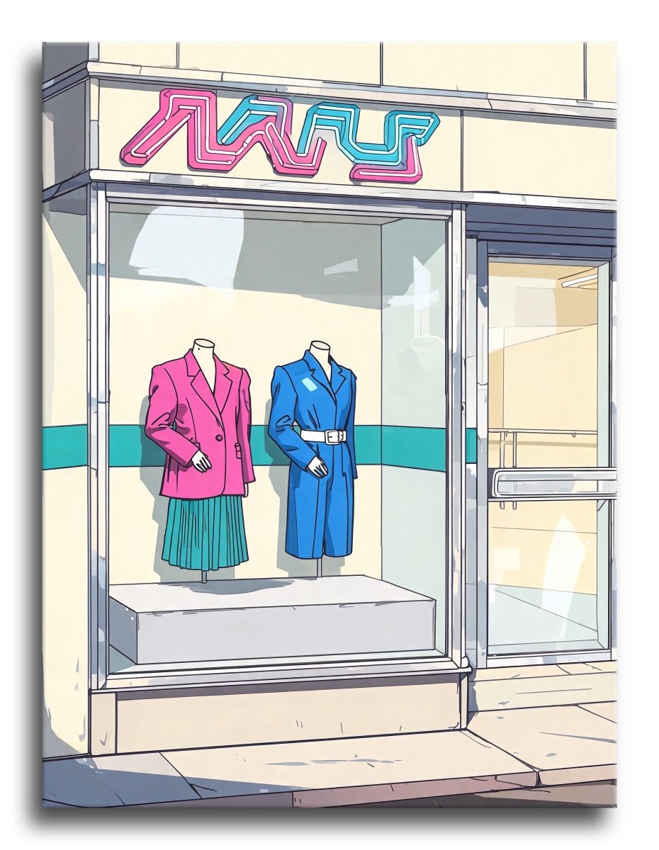 Neon Window Display - Escape by Numbers