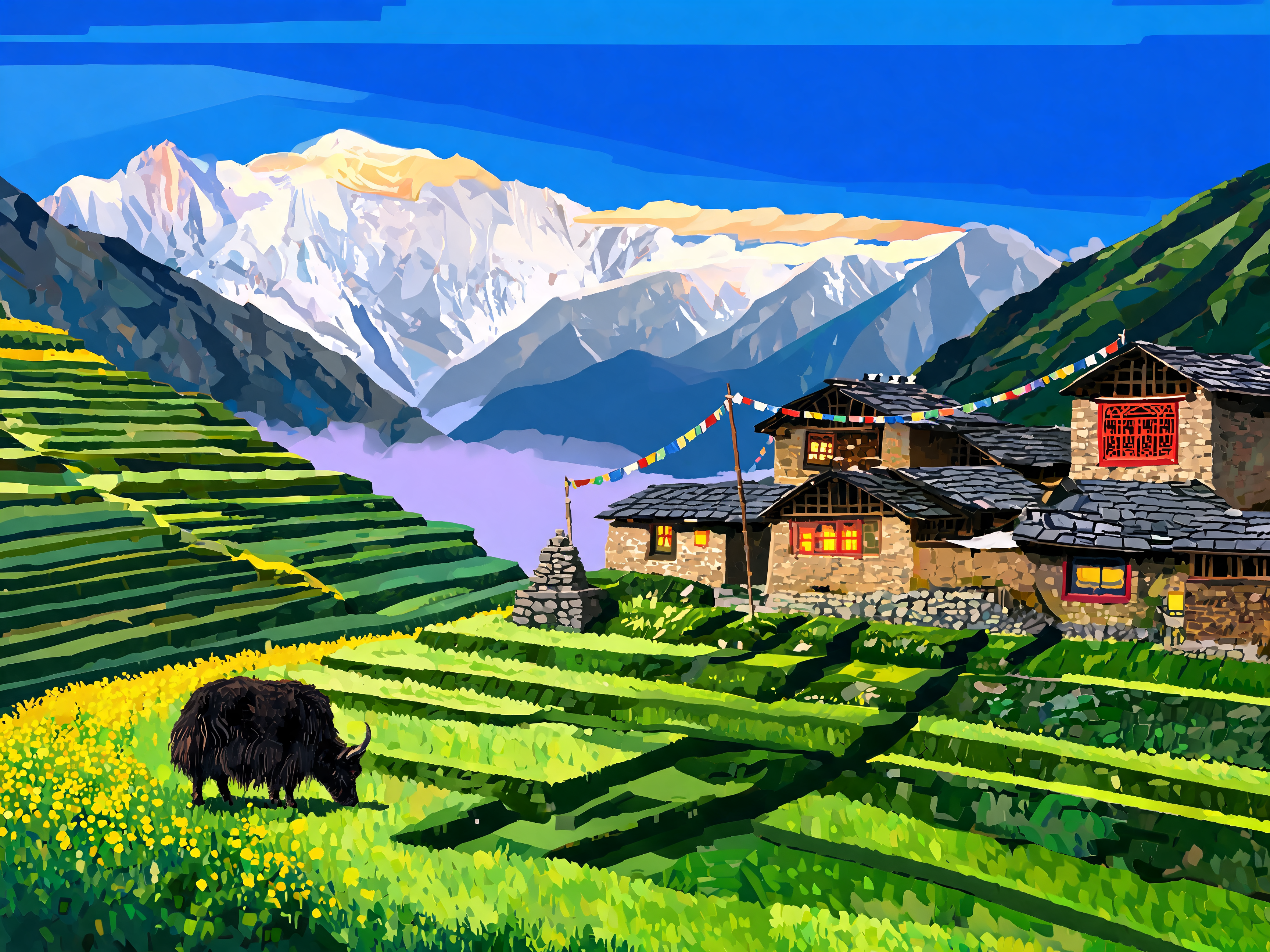 Nepal Hill Panorama