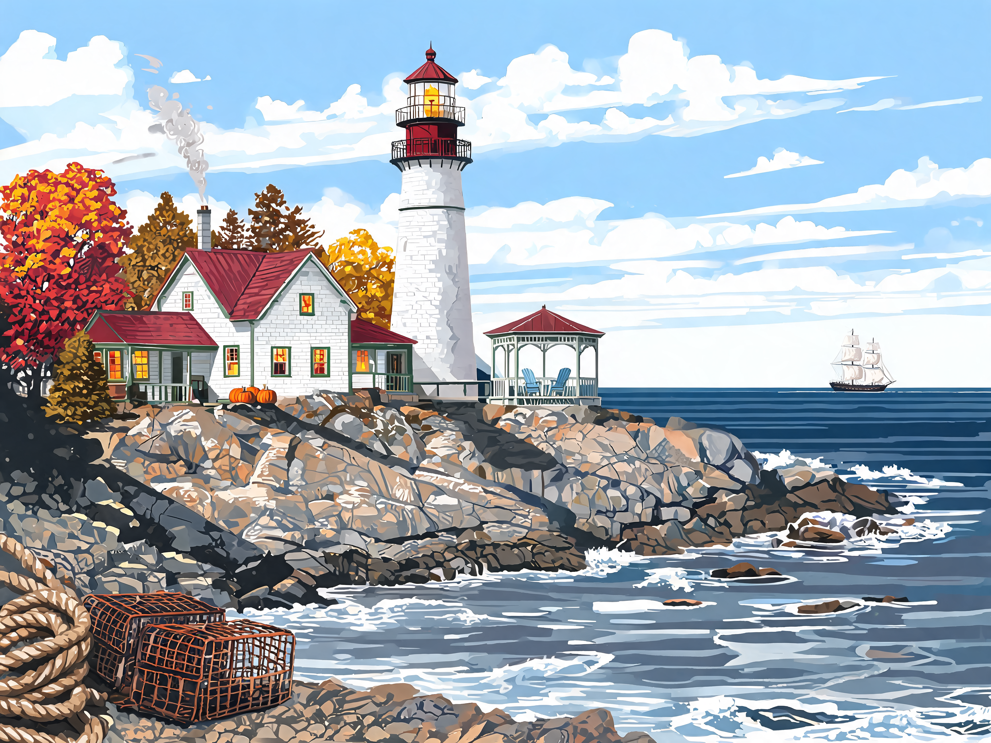 New England October Coast