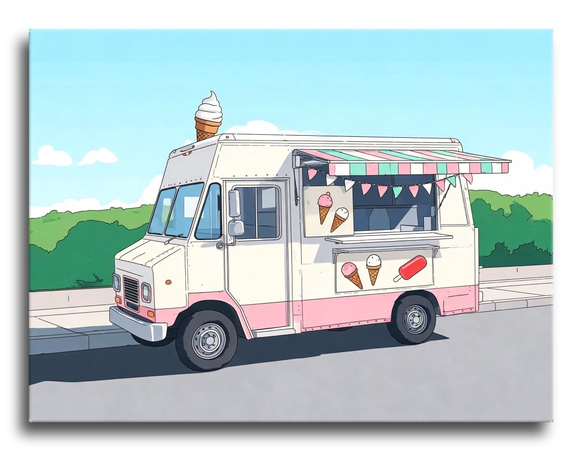 Pastel Cream Truck - Escape by Numbers