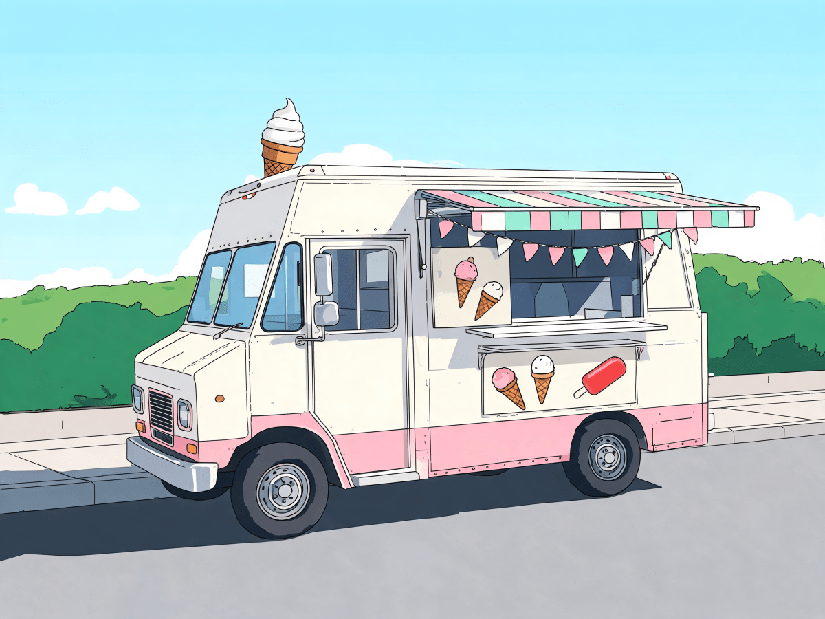 Pastel Cream Truck - Escape by Numbers