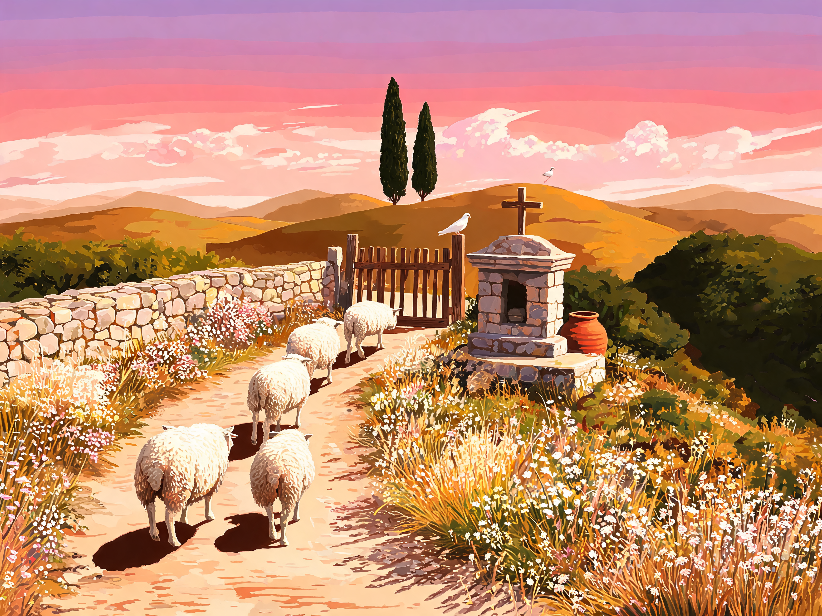 Pastoral Path Dusk