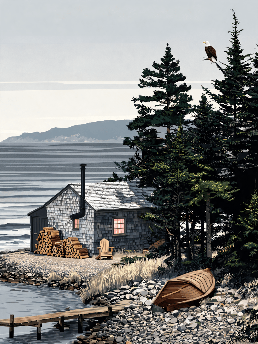 Pine Cabin Maine - Escape by Numbers