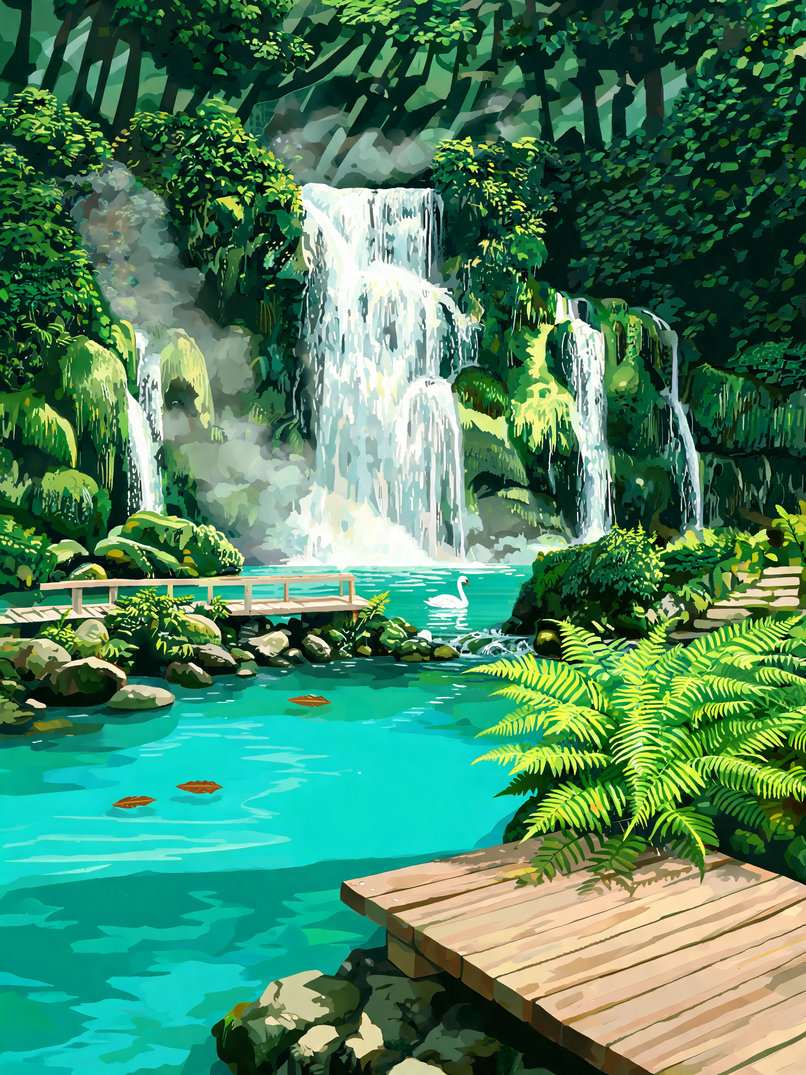 Plitvice Moss Cascade