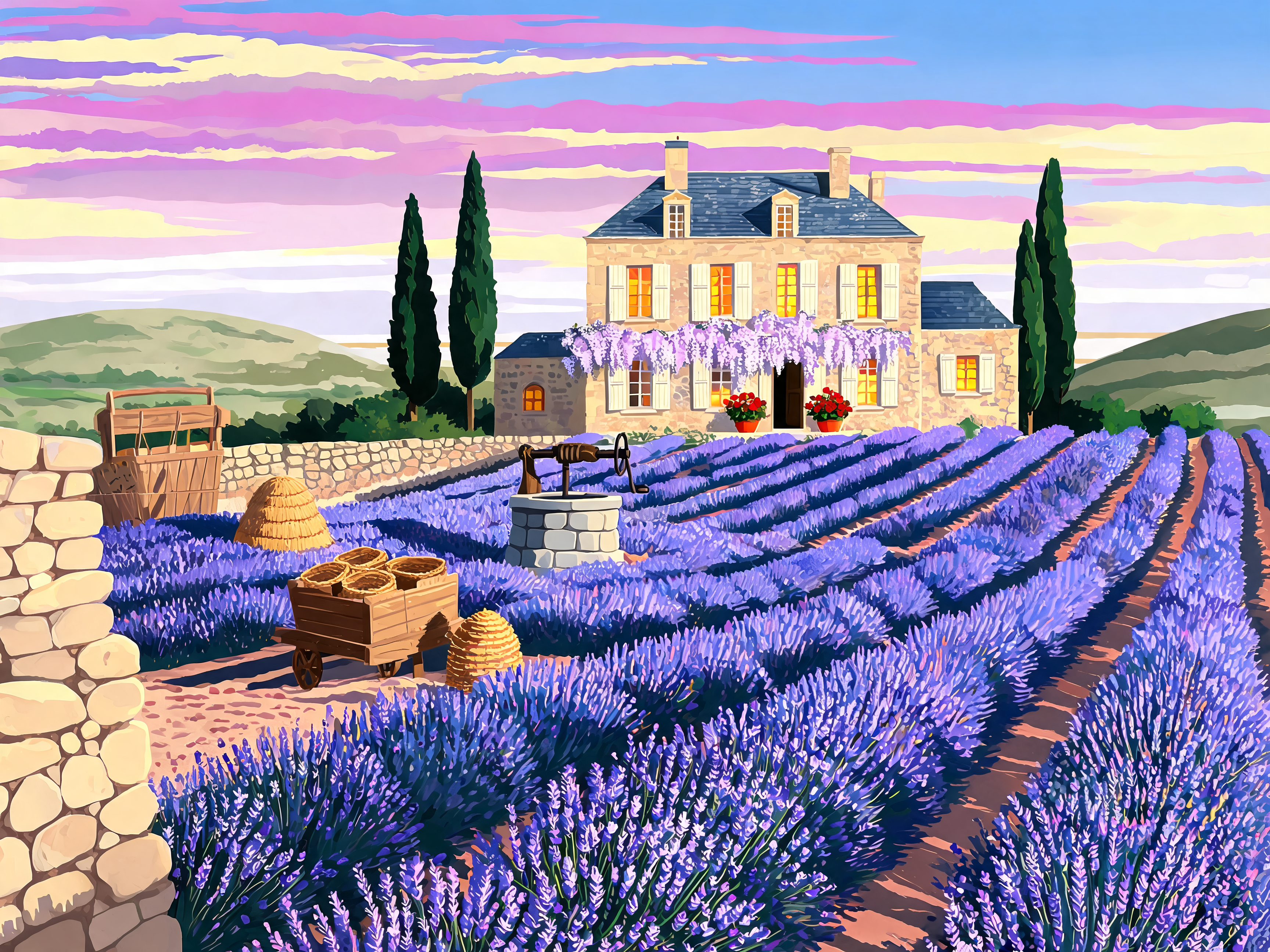 Provence Purple Fields