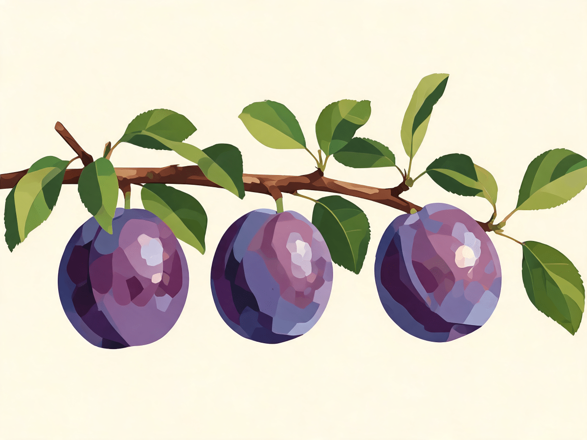 Purple Plum Branch - Escape by Numbers