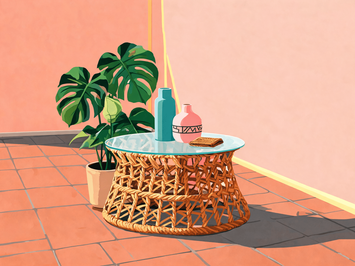 Rattan Sunroom Corner - Escape by Numbers