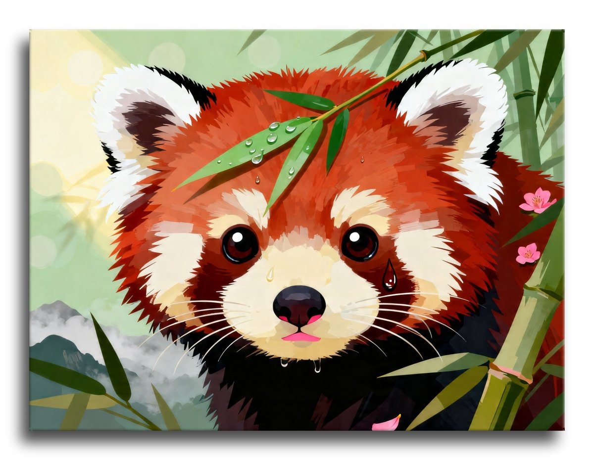 Red Panda Portrait - Escape by Numbers