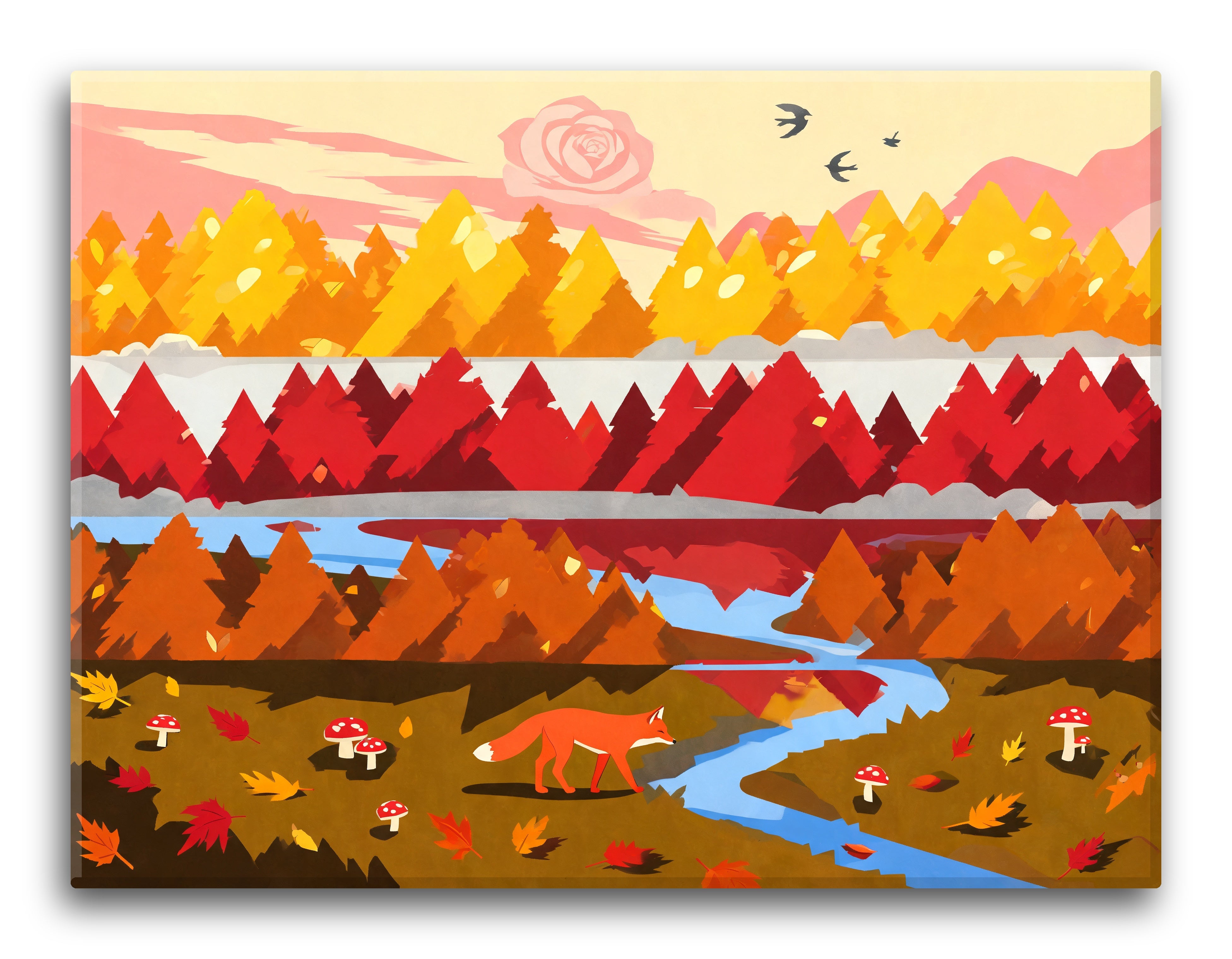 Saffron Autumn Forest Layers