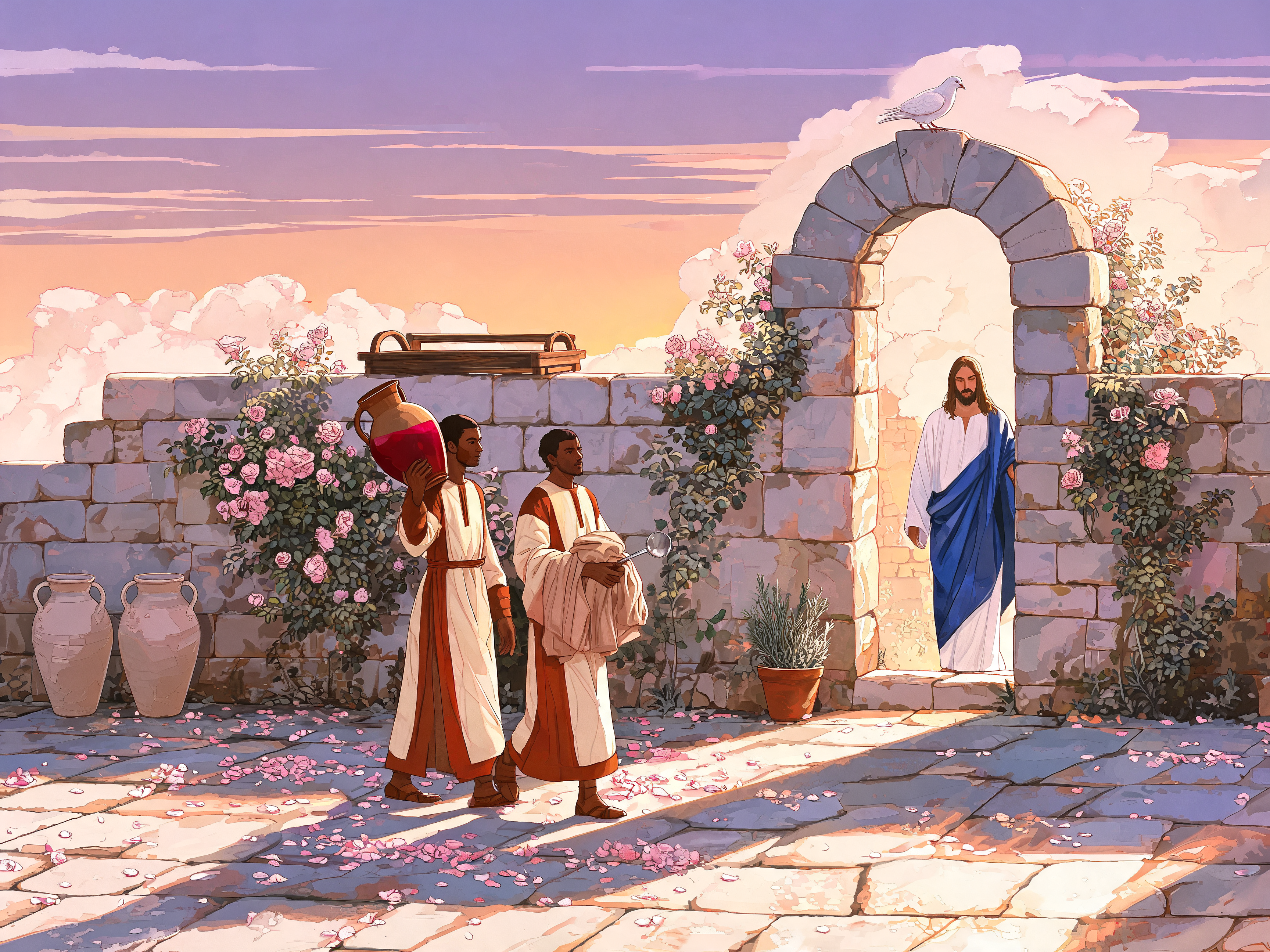 Servants Carry The Pitcher