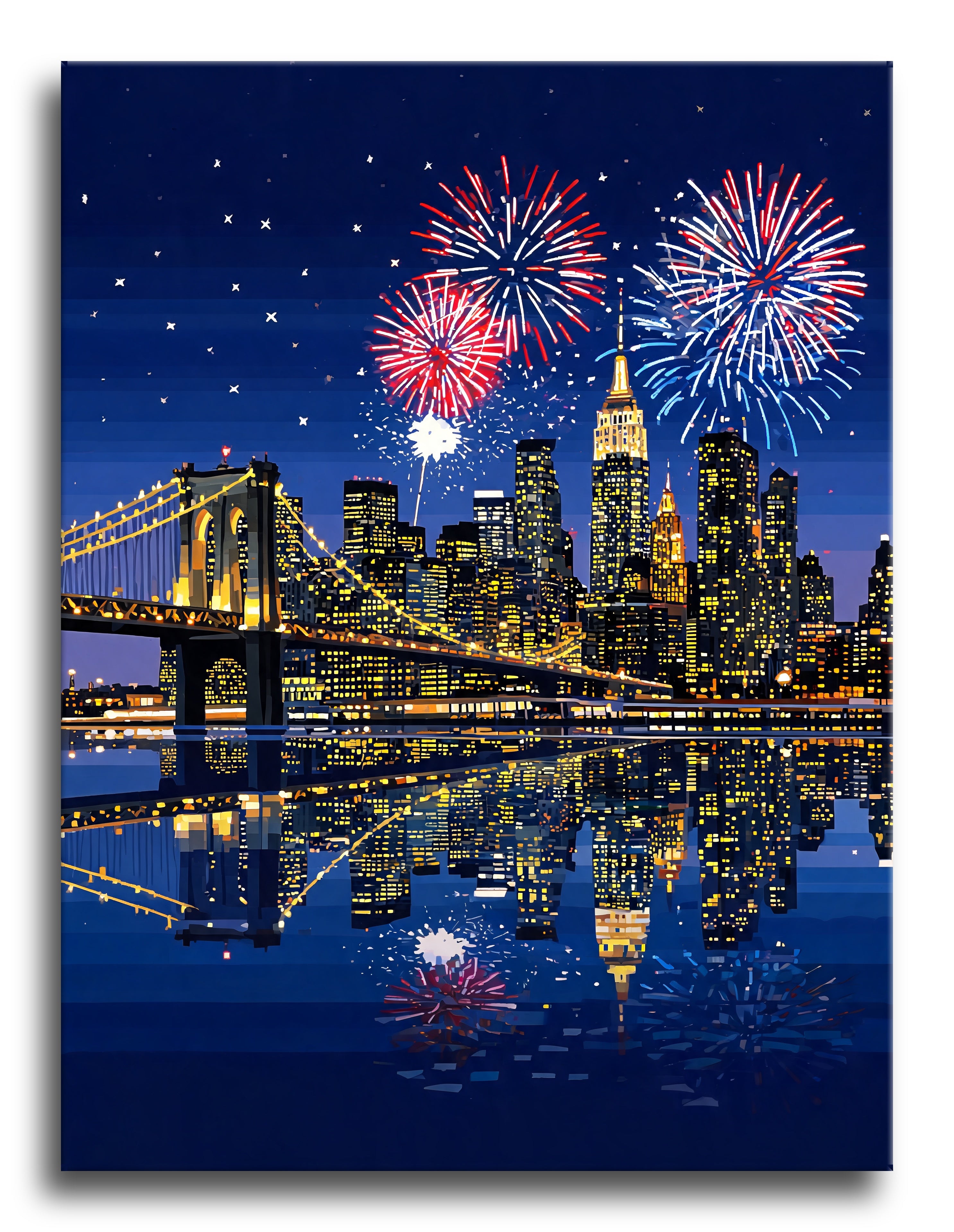 Manhattan Skyline Fireworks - Escape by Numbers
