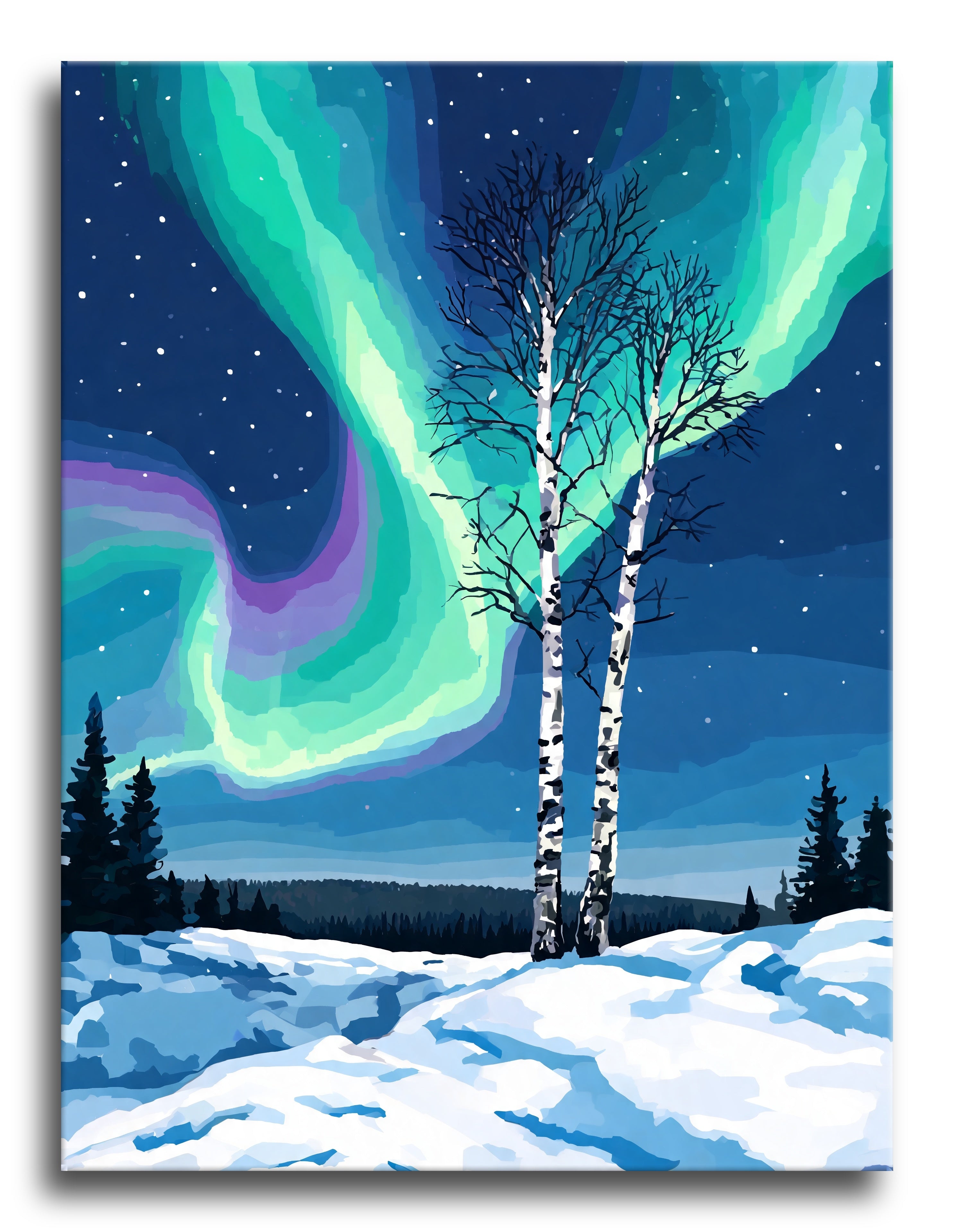 Twin Birch Aurora - Escape by Numbers