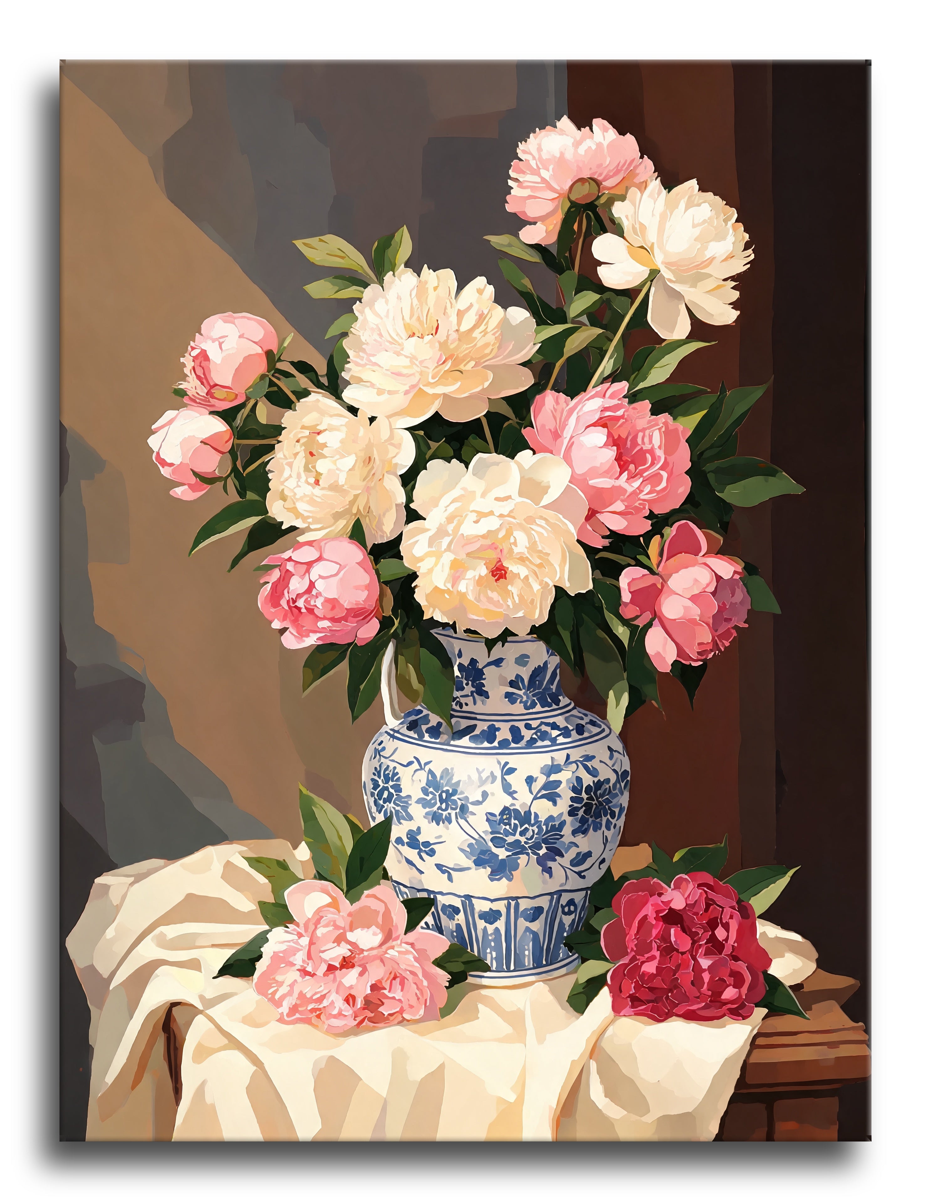Porcelain Peony Vase - Escape by Numbers