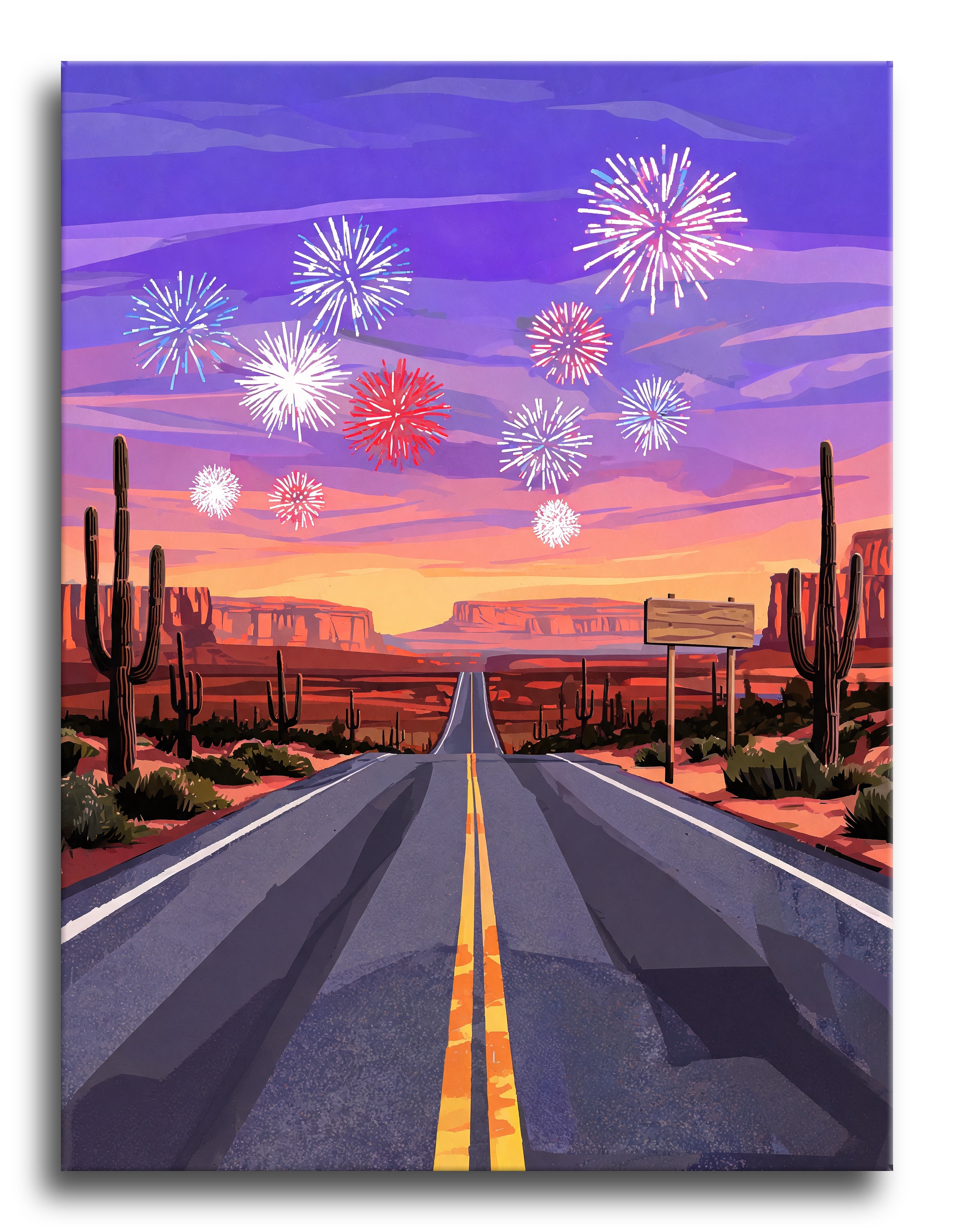 Desert Highway Fireworks - Escape by Numbers