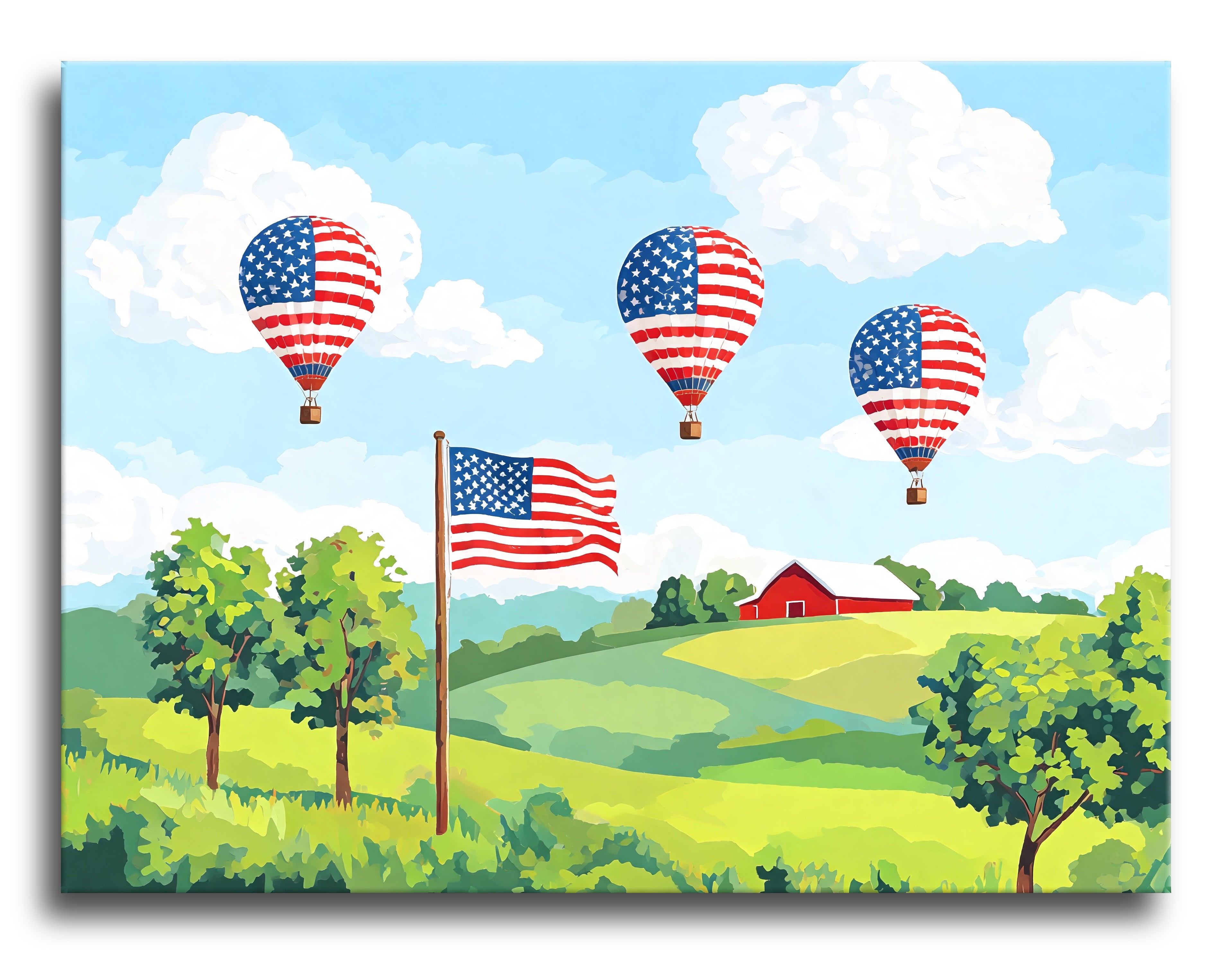 Patriotic Sky Balloons - Escape by Numbers