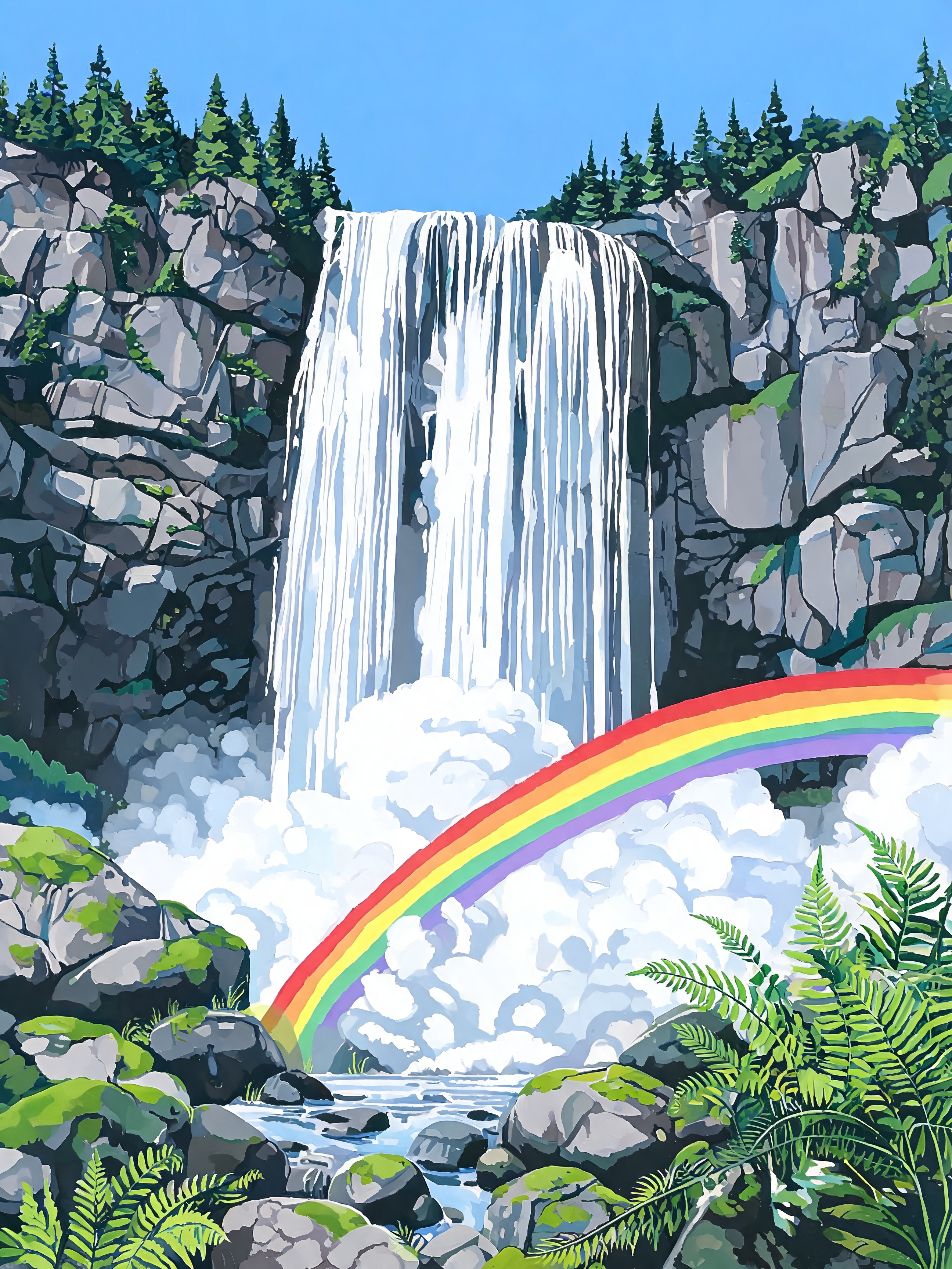 Bridalveil Fall Rainbow - Escape by Numbers
