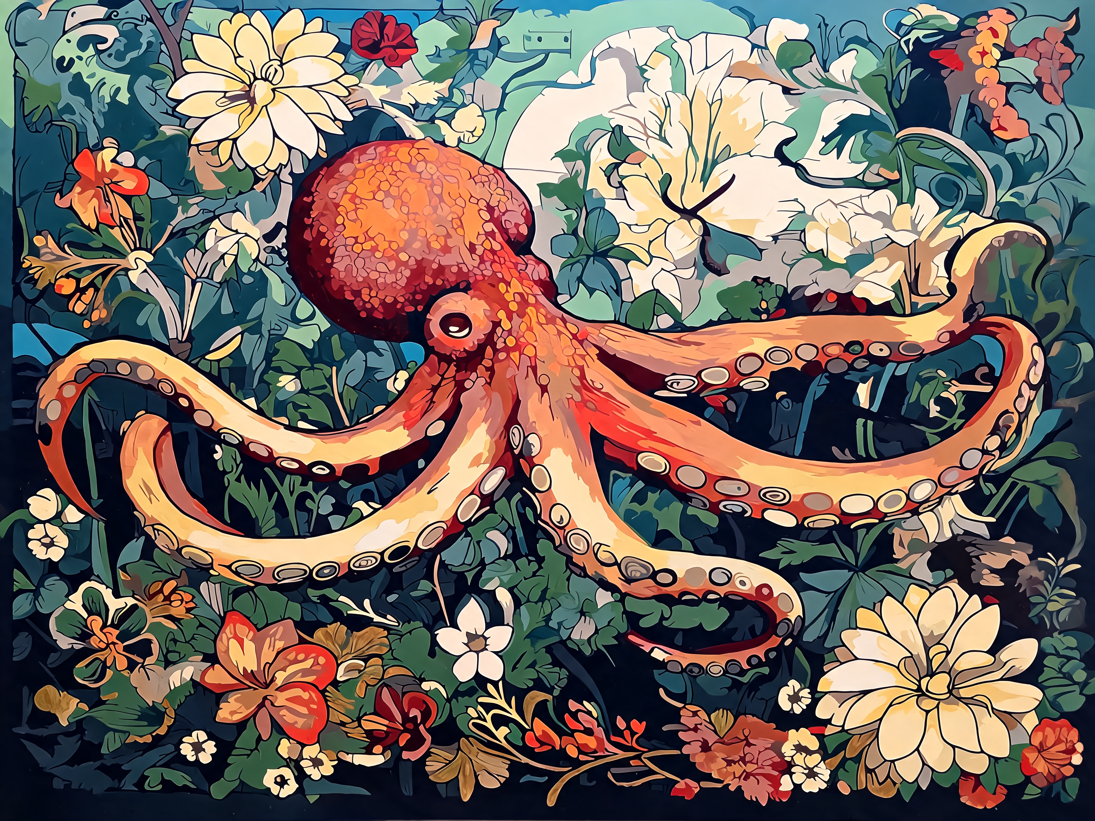 Octopus in Bloom - Escape by Numbers