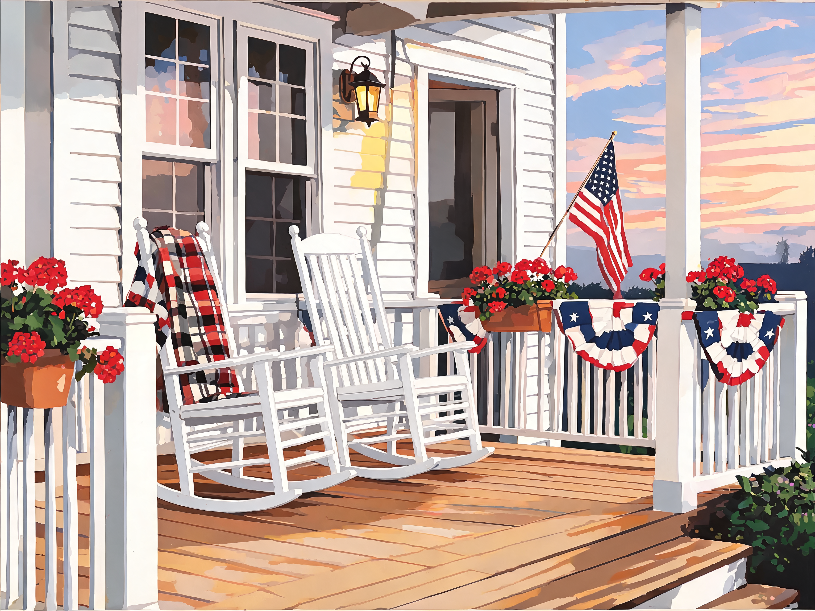 Farmhouse Porch Bunting - Escape by Numbers