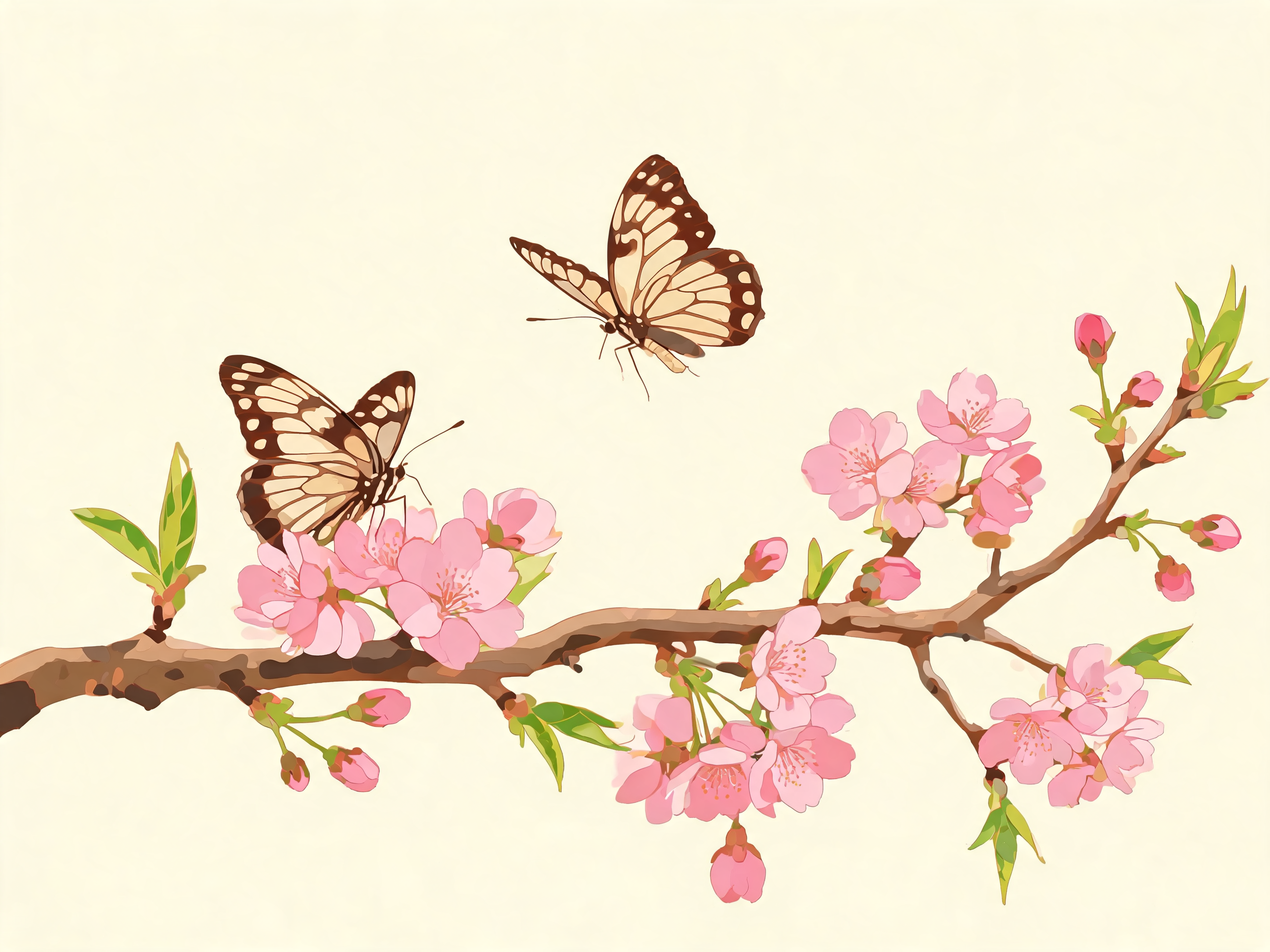 Blossom Butterfly Pair - Escape by Numbers