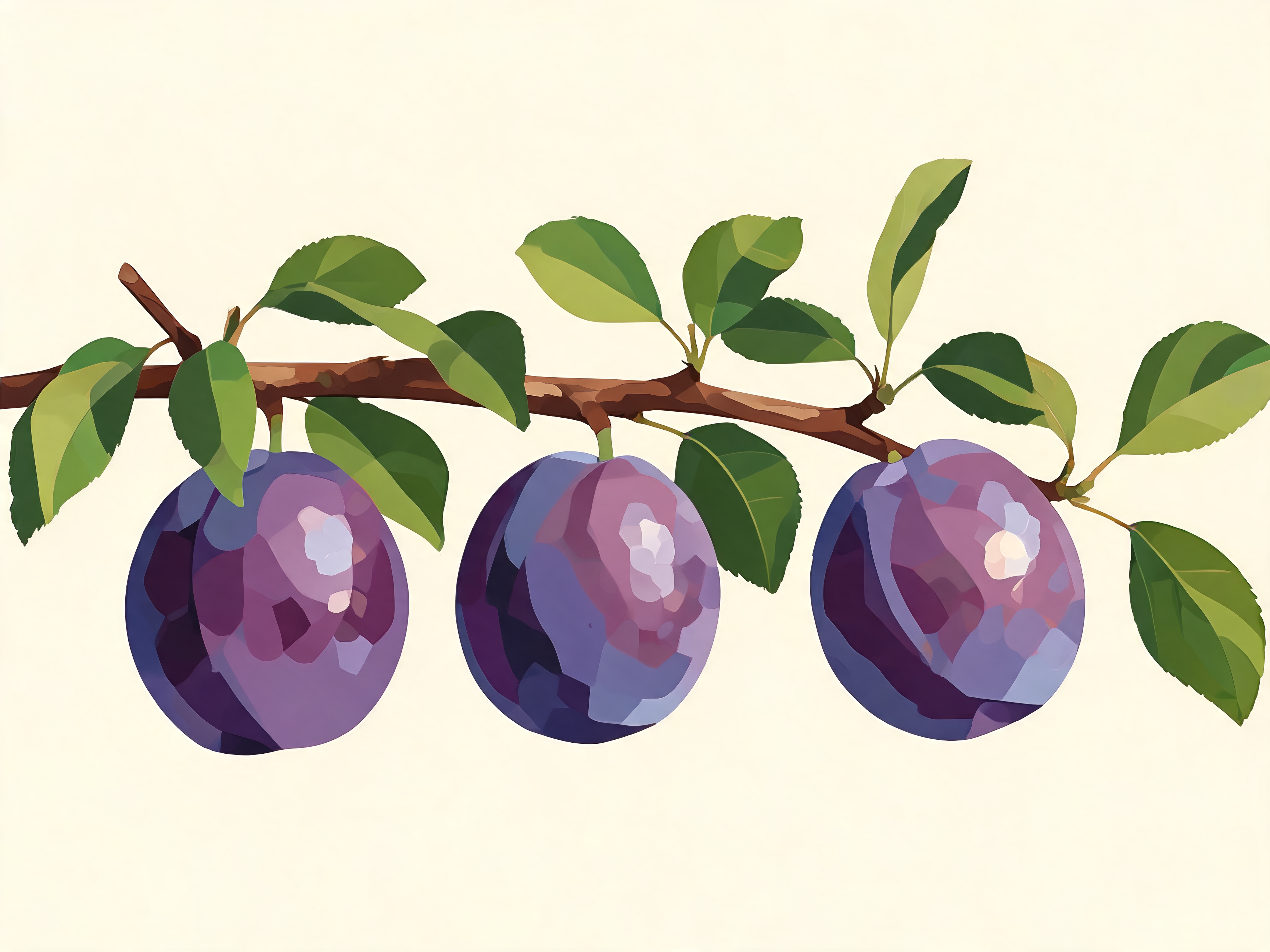 Purple Plum Branch - Escape by Numbers