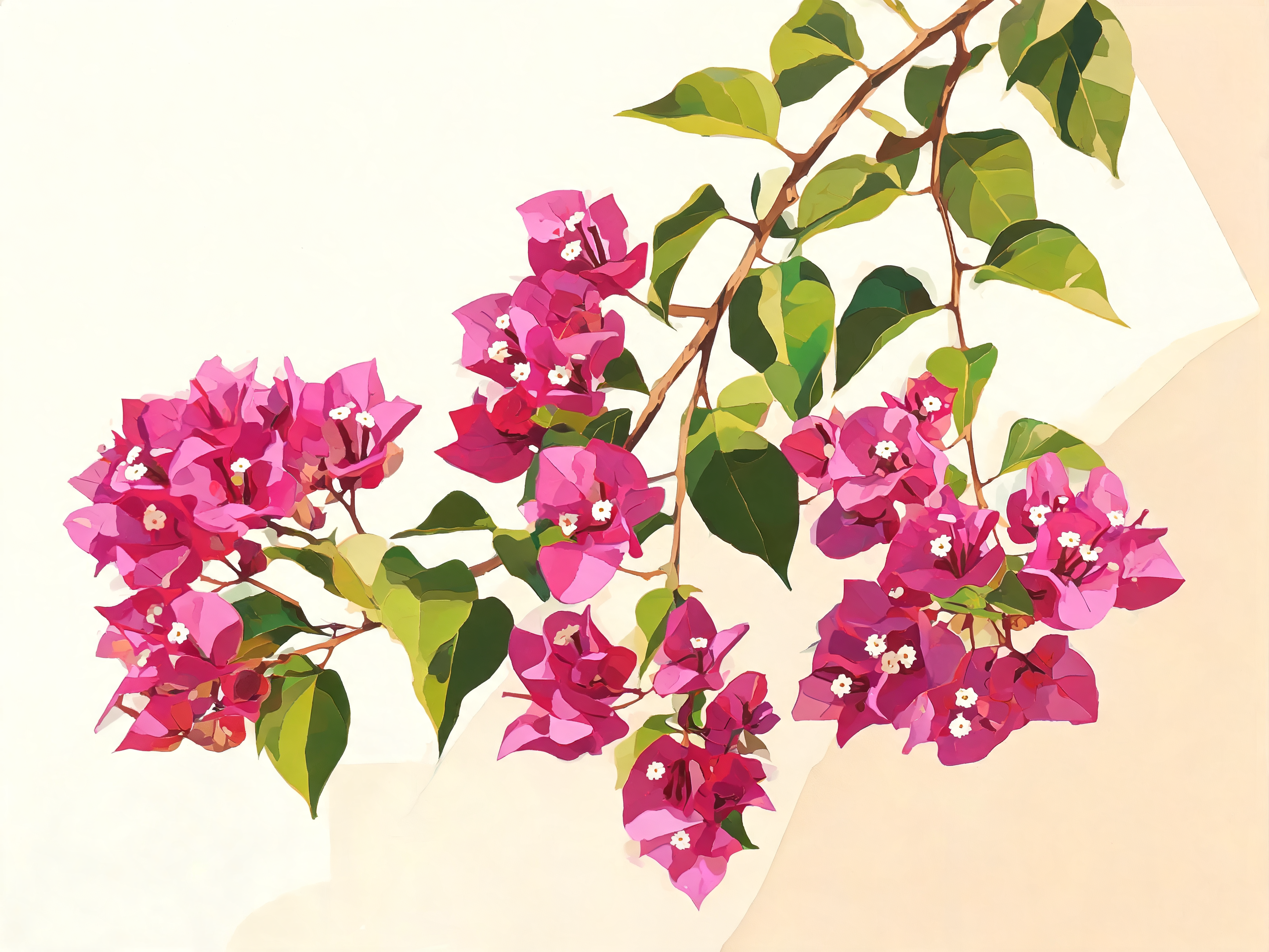 Bougainvillea Cascade - Escape by Numbers