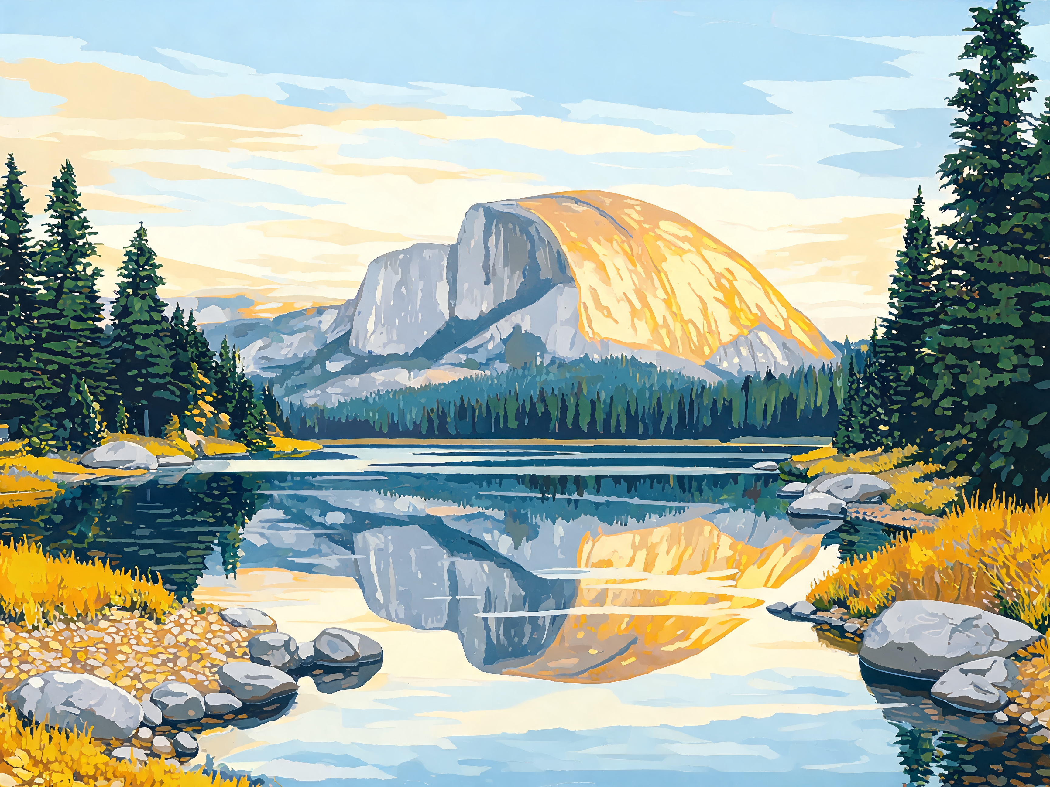 Half Dome Reflection - Escape by Numbers