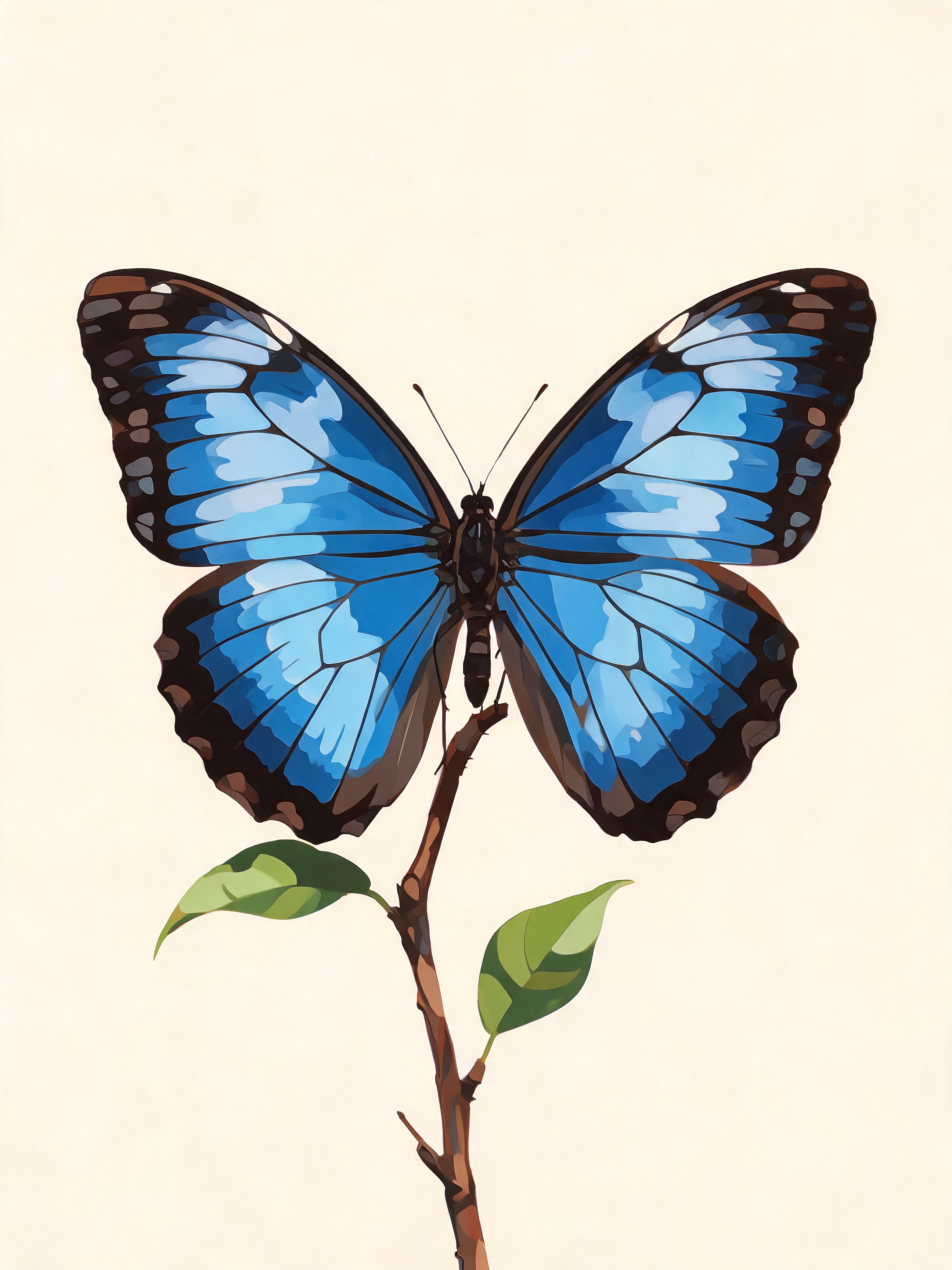 Blue Morpho Perch - Escape by Numbers