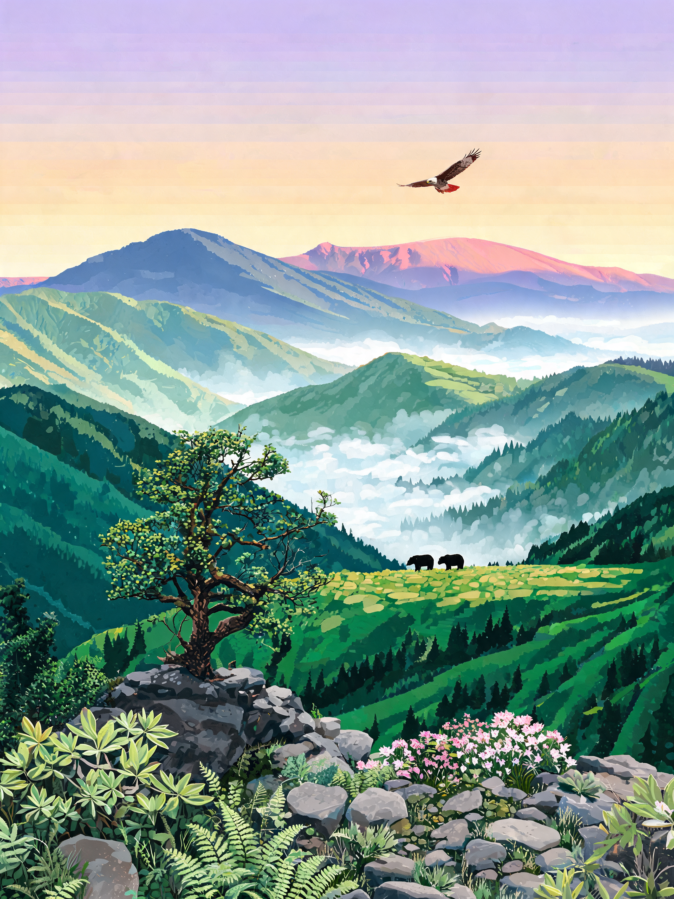Smoky Ridgeline Mist
