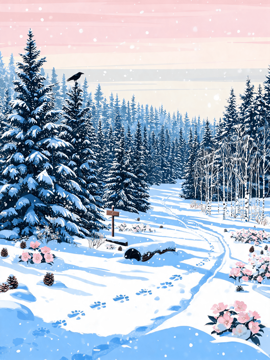 Snowladen Spruce Stand - Escape by Numbers