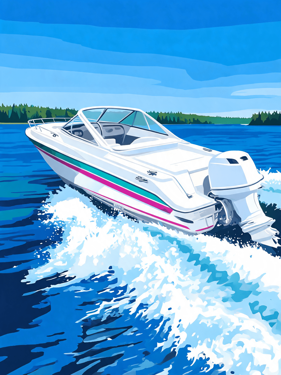 Speedboat Lake Wake - Escape by Numbers