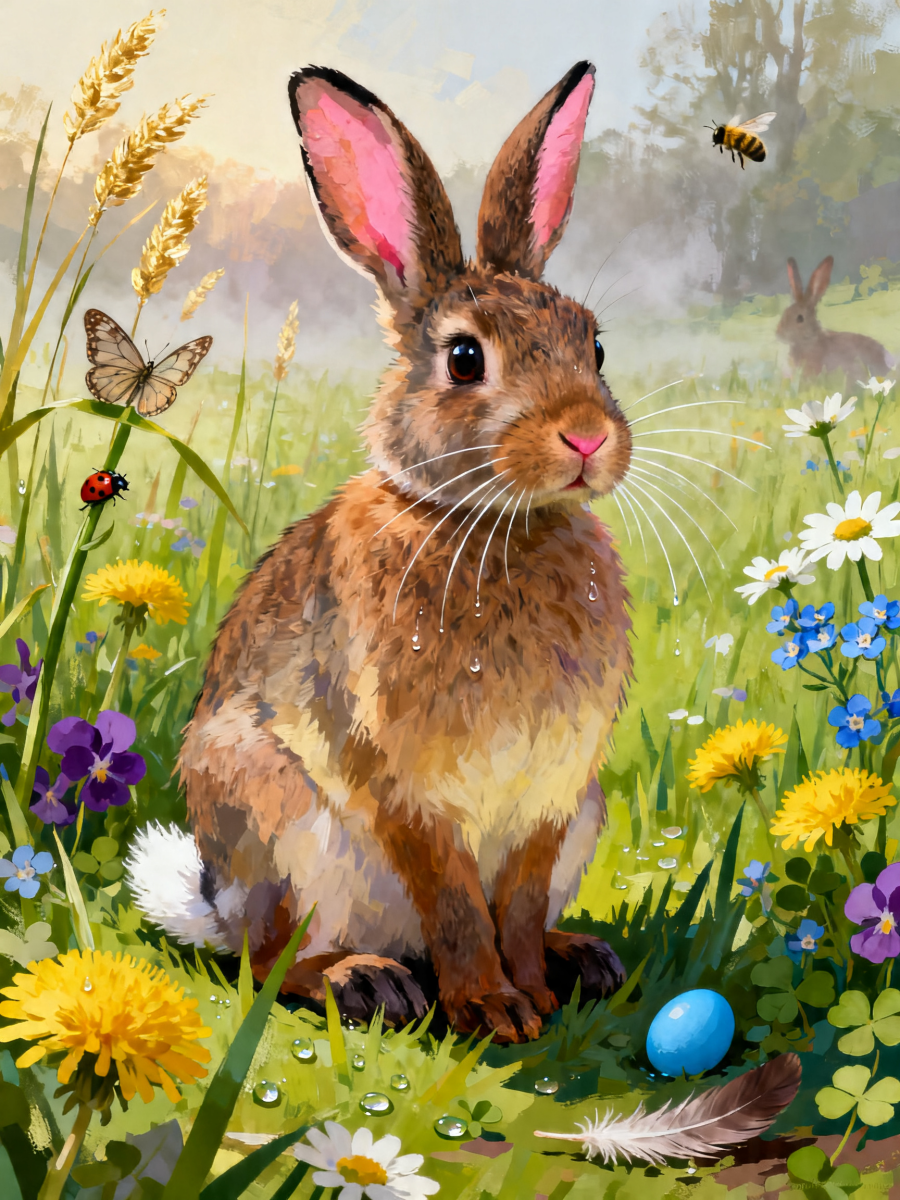 Spring Meadow Rabbit - Escape by Numbers