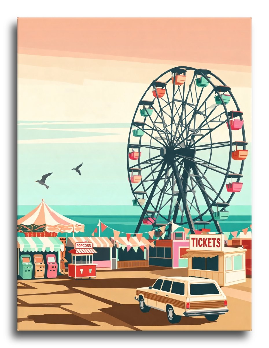 Sunlit Ferris Boardwalk - Escape by Numbers