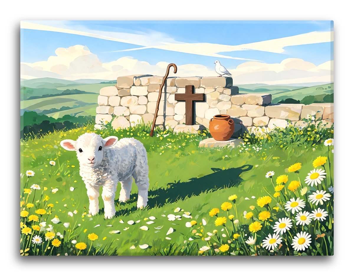 Sunlit Lamb Meadow - Escape by Numbers