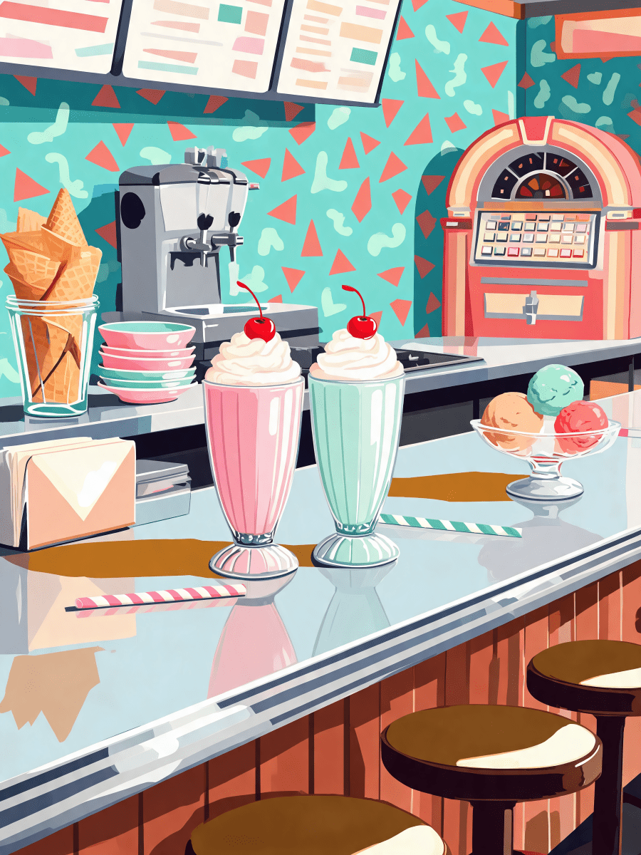 Sunlit Milkshake Parlor - Escape by Numbers