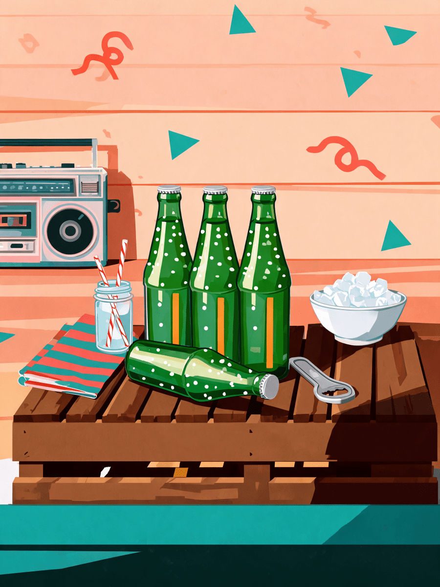 Sunlit Soda Bottles - Escape by Numbers