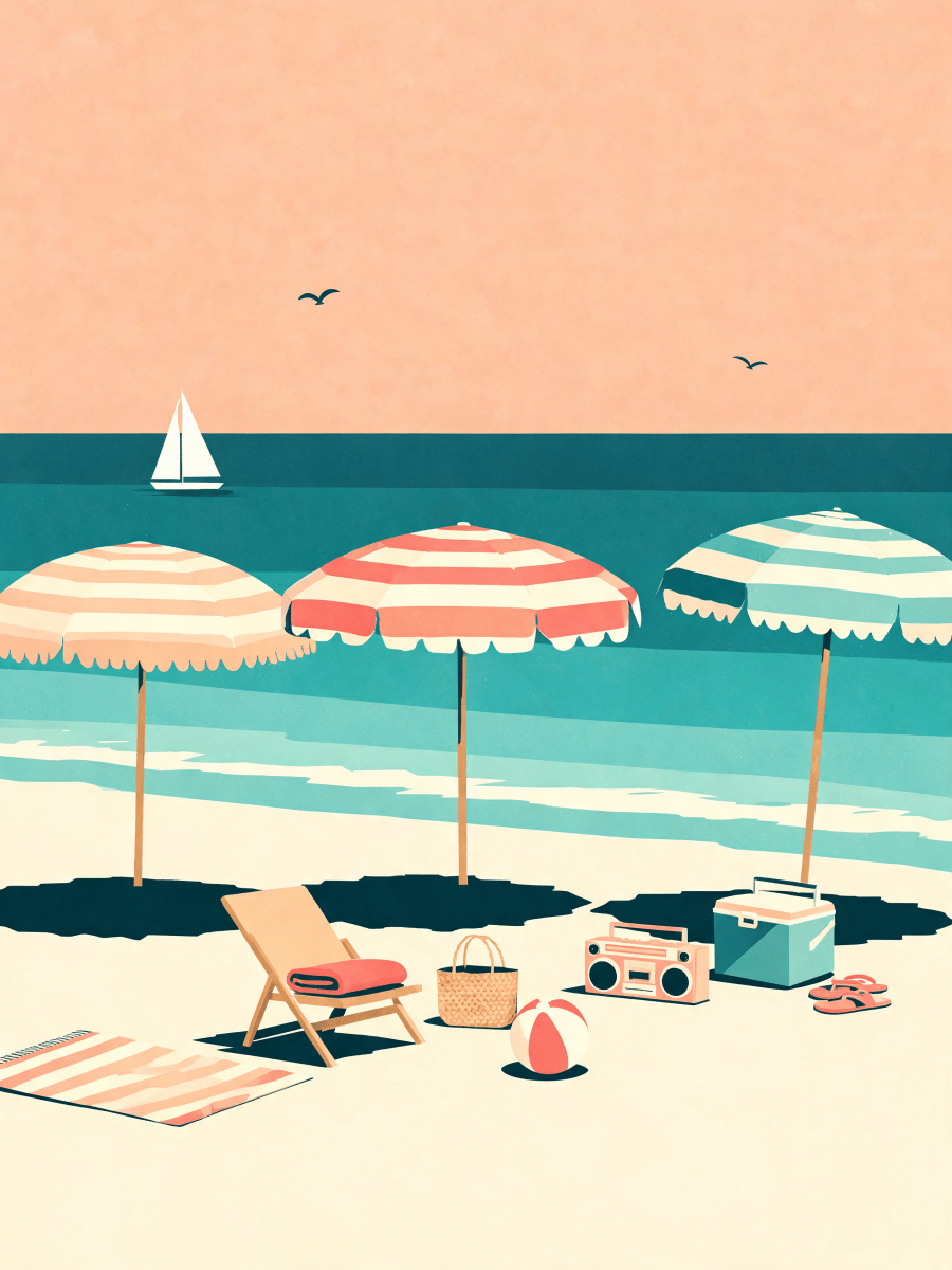 Sunlit Umbrella Coast - Escape by Numbers