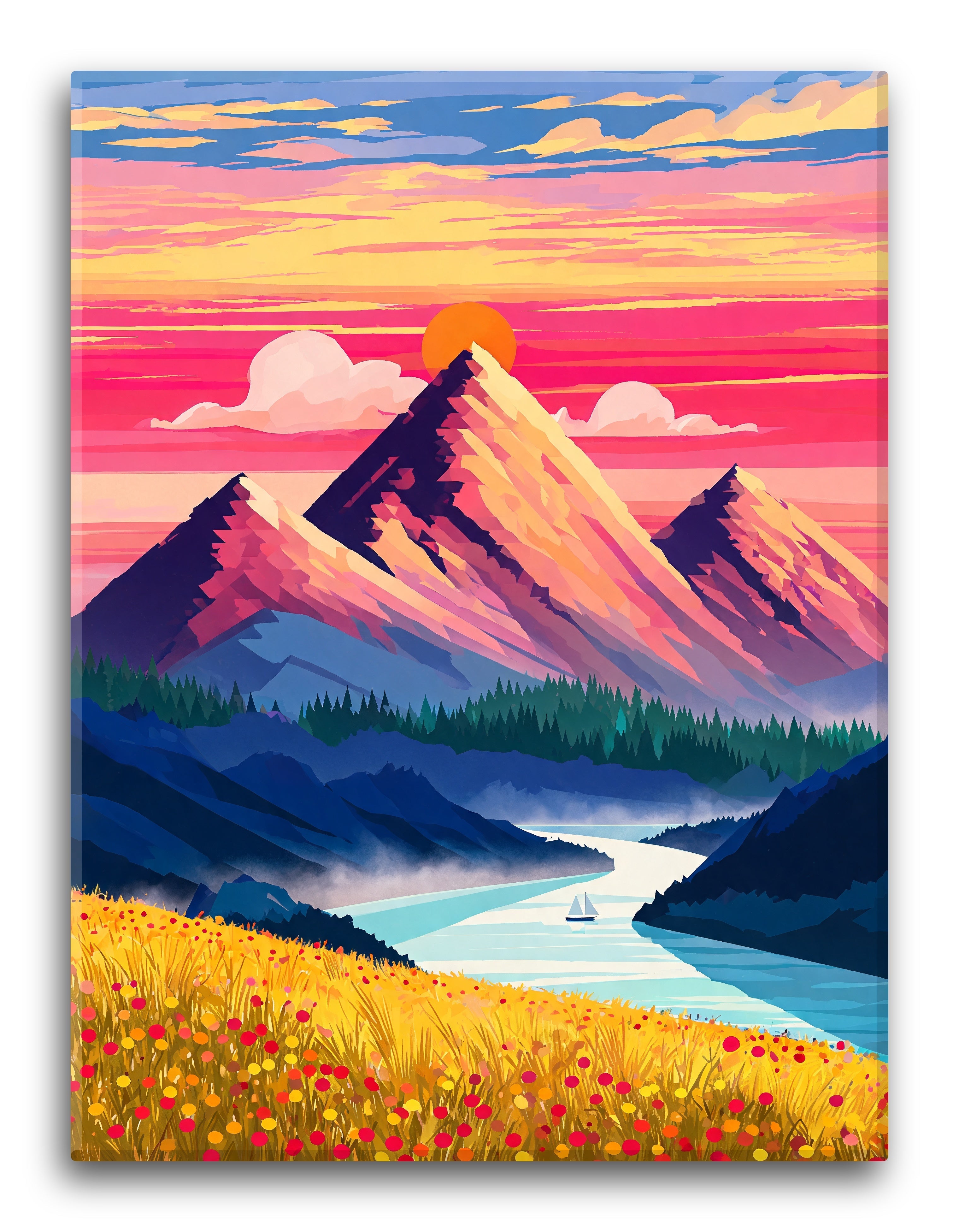 Sunrise Color Block Peaks