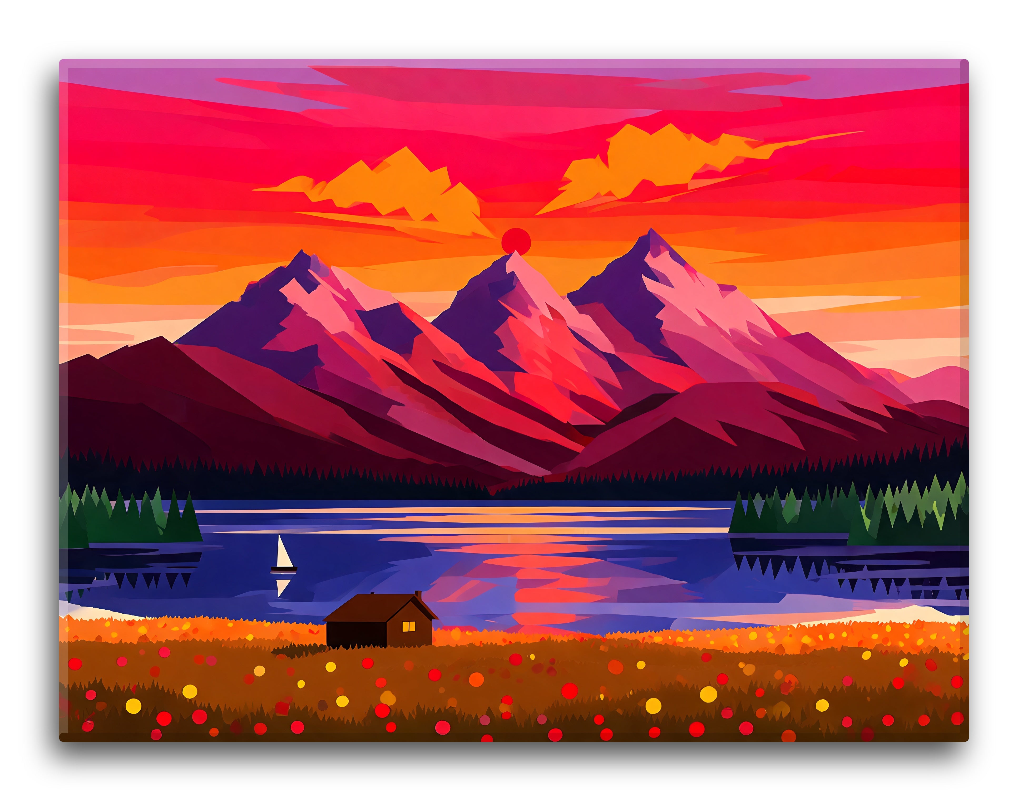 Sunset Color Block Peaks
